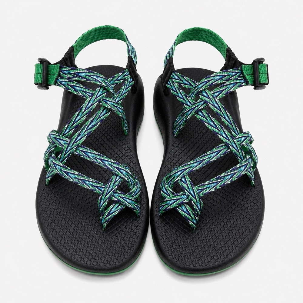 Chaco Women's Size 8 Z/Cloud X2 Sandals Green Blue Strappy Hiking Outdoor